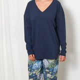 Piper Long Sleeve Tee | Navy-1