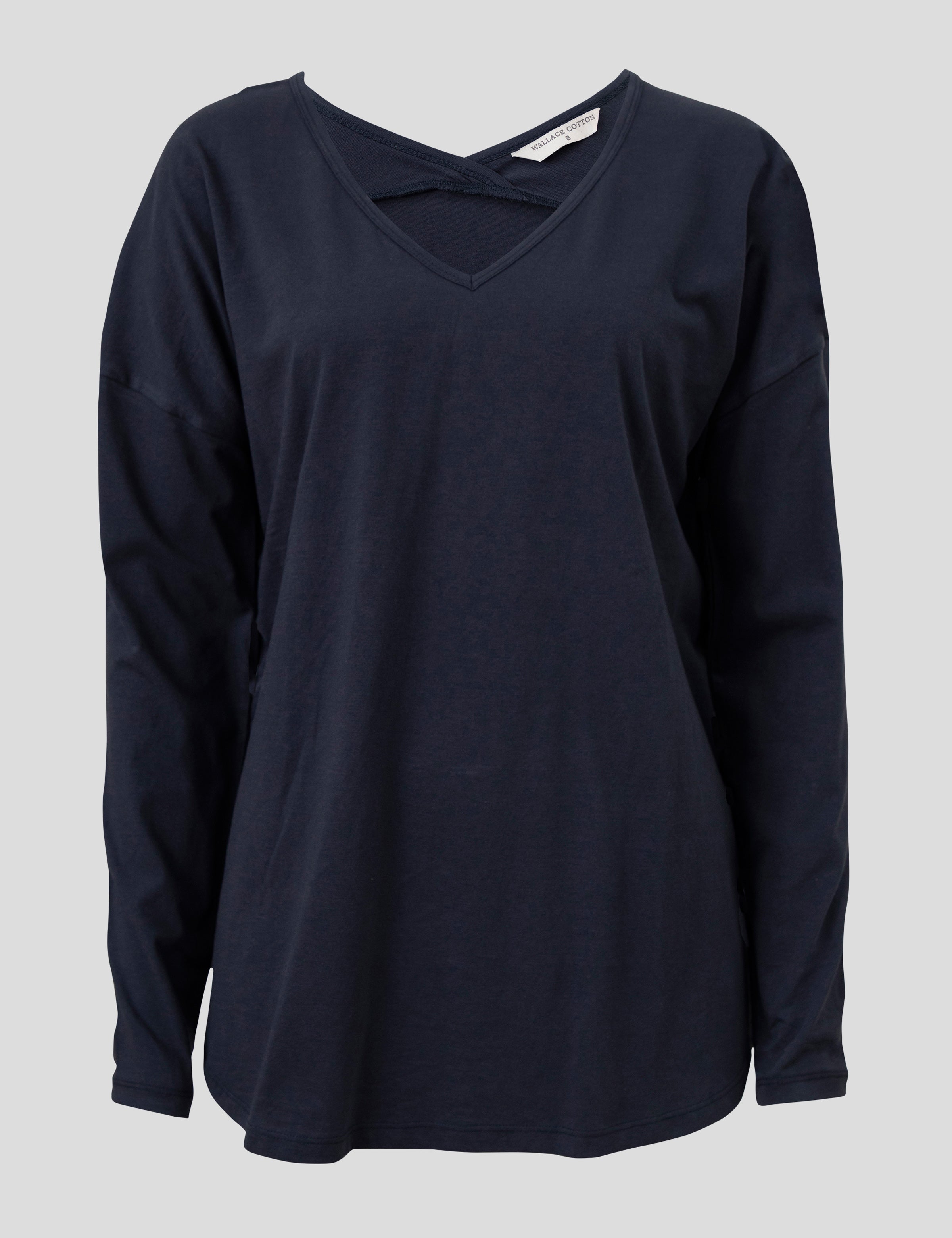 Piper Long Sleeve Tee | Navy-2