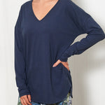 Piper Long Sleeve Tee | Navy-3