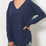 Piper Long Sleeve Tee | Navy-3