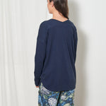 Piper Long Sleeve Tee | Navy-4