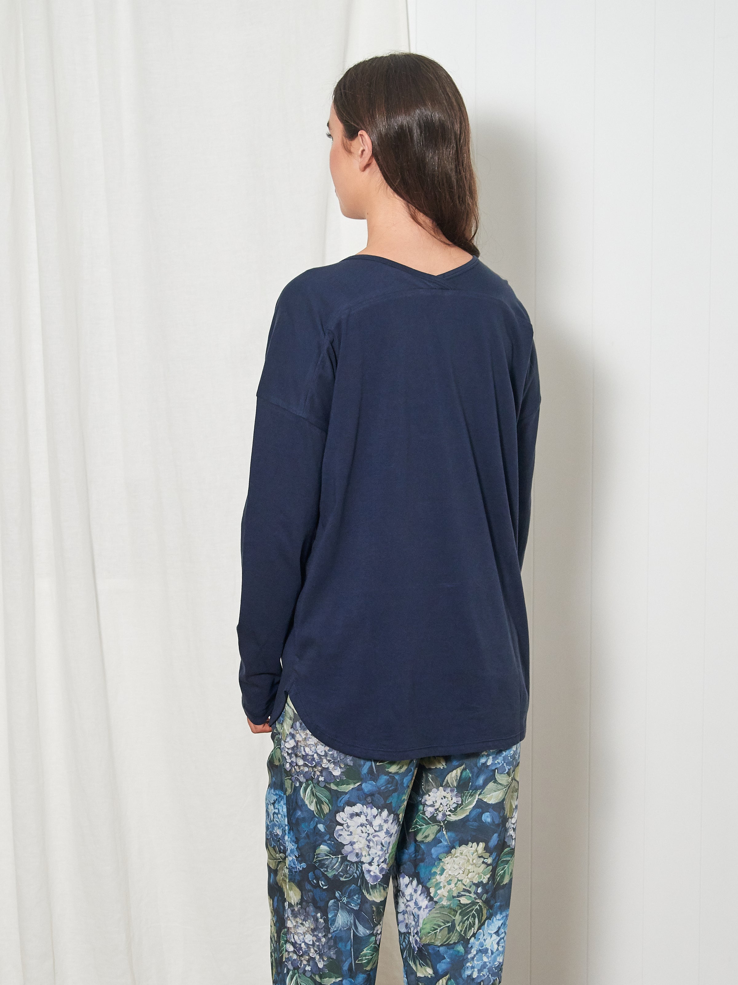 Piper Long Sleeve Tee | Navy-4