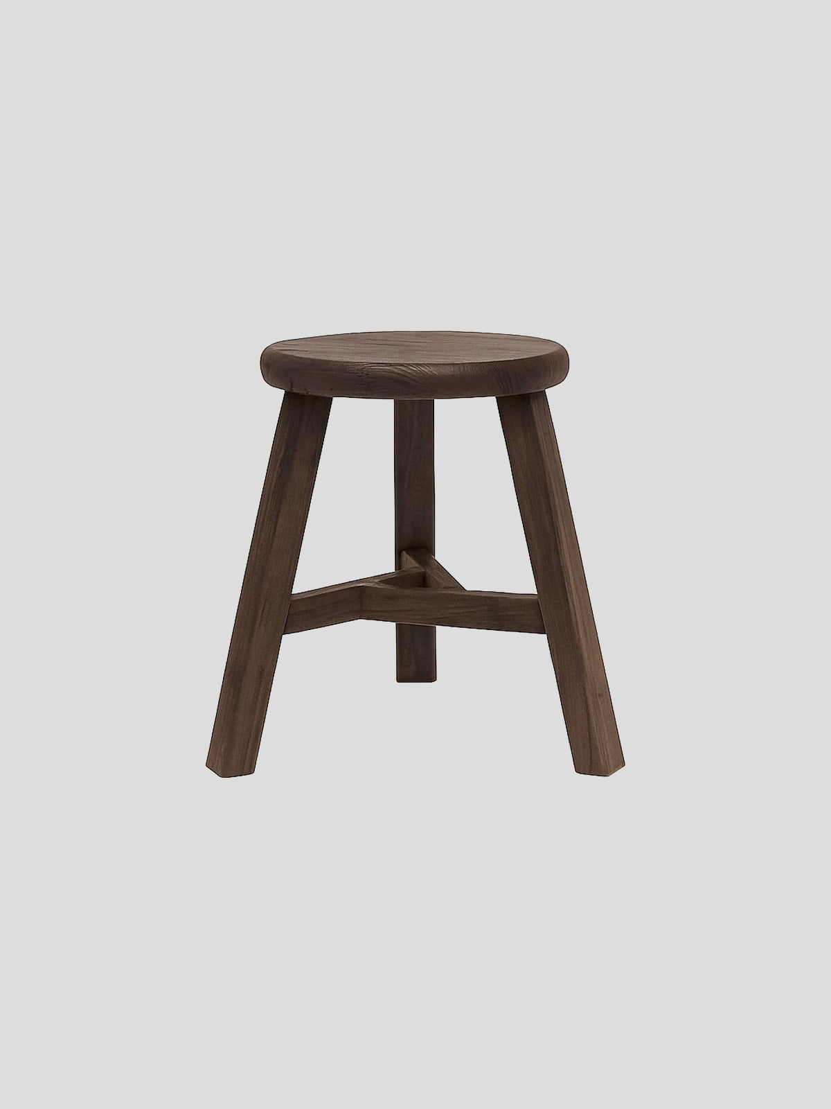Province Round Stool | Walnut-1