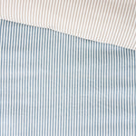 Purity Organic Cotton Duvet Cover Set | Blue Natural Stripe-4