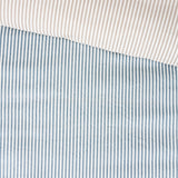Purity Organic Cotton Duvet Cover Set | Blue Natural Stripe-4