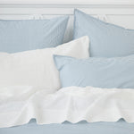 Purity Organic Cotton Duvet Cover Set | Blue Stripe-2
