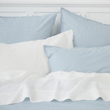 Purity Organic Cotton Duvet Cover Set | Blue Stripe-2