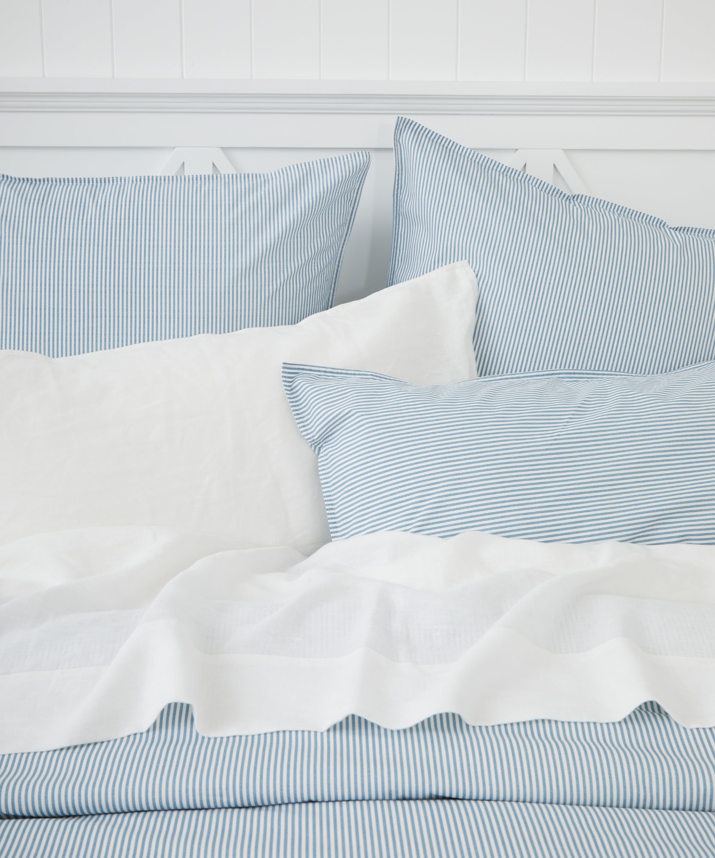 Purity Organic Cotton Duvet Cover Set | Blue Stripe-2