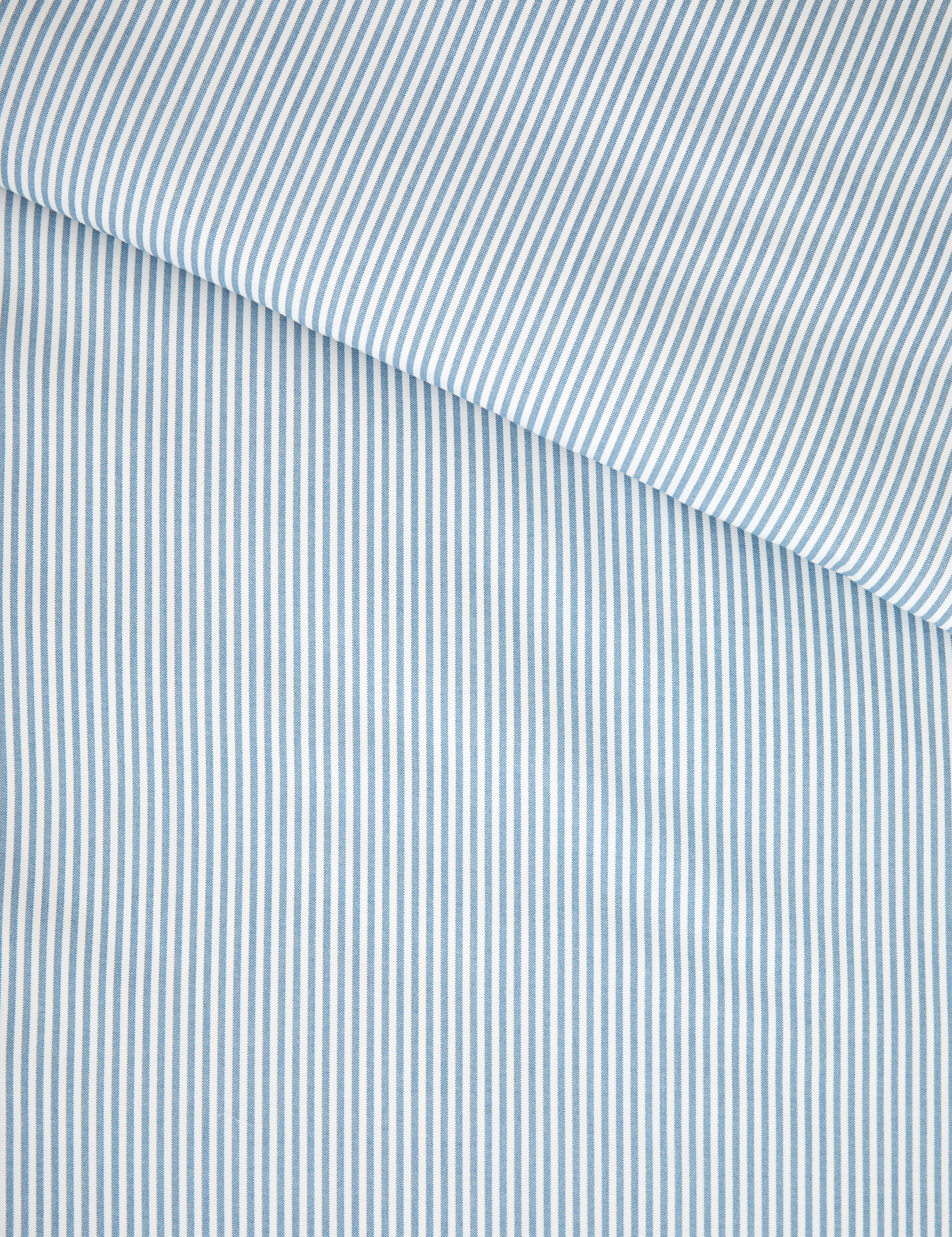 Purity Organic Cotton Duvet Cover Set | Blue Stripe-4