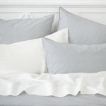 Purity Organic Cotton Duvet Cover Set | Charcoal Stripe-2
