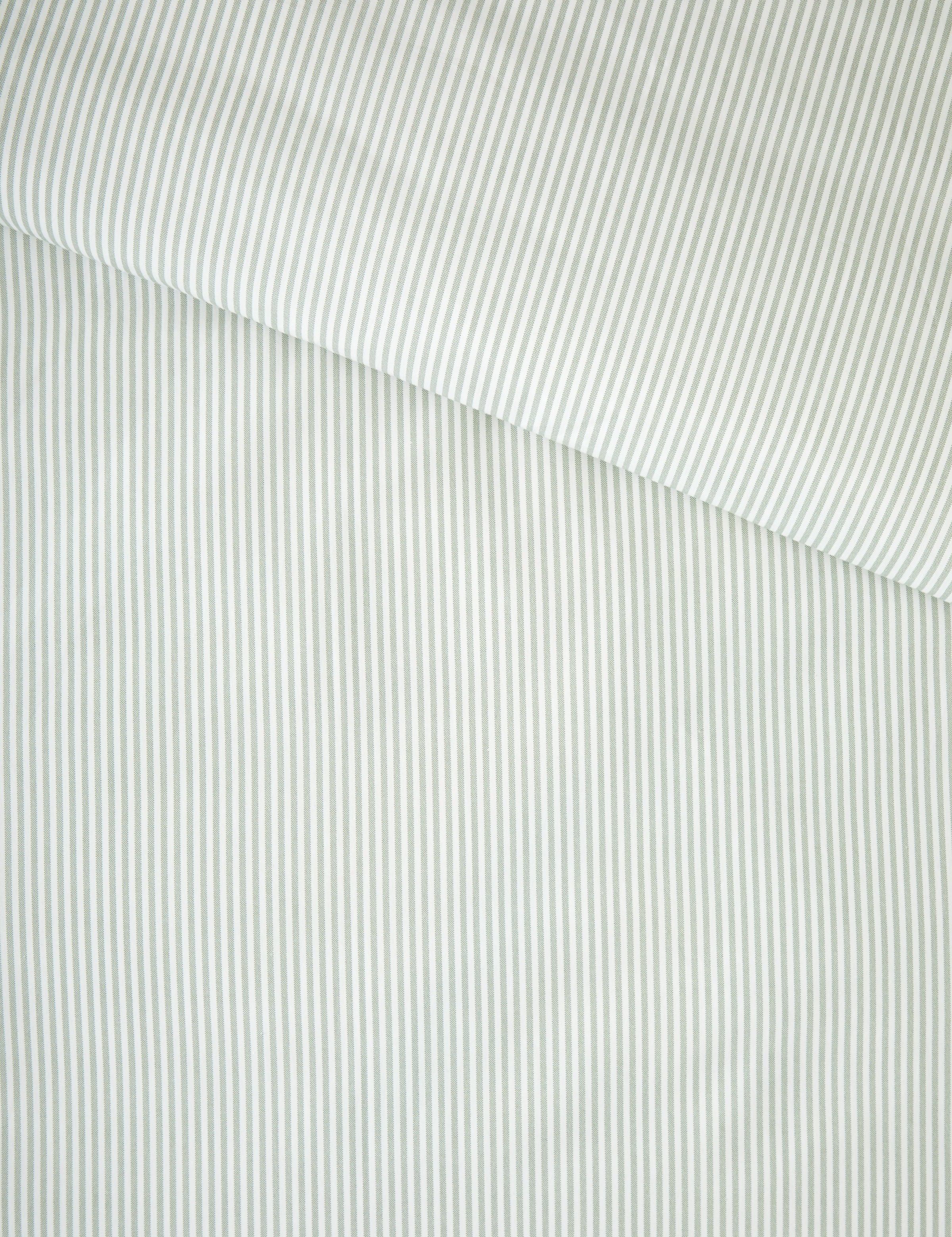 Purity Organic Cotton Duvet Cover Set | Green Stripe-4