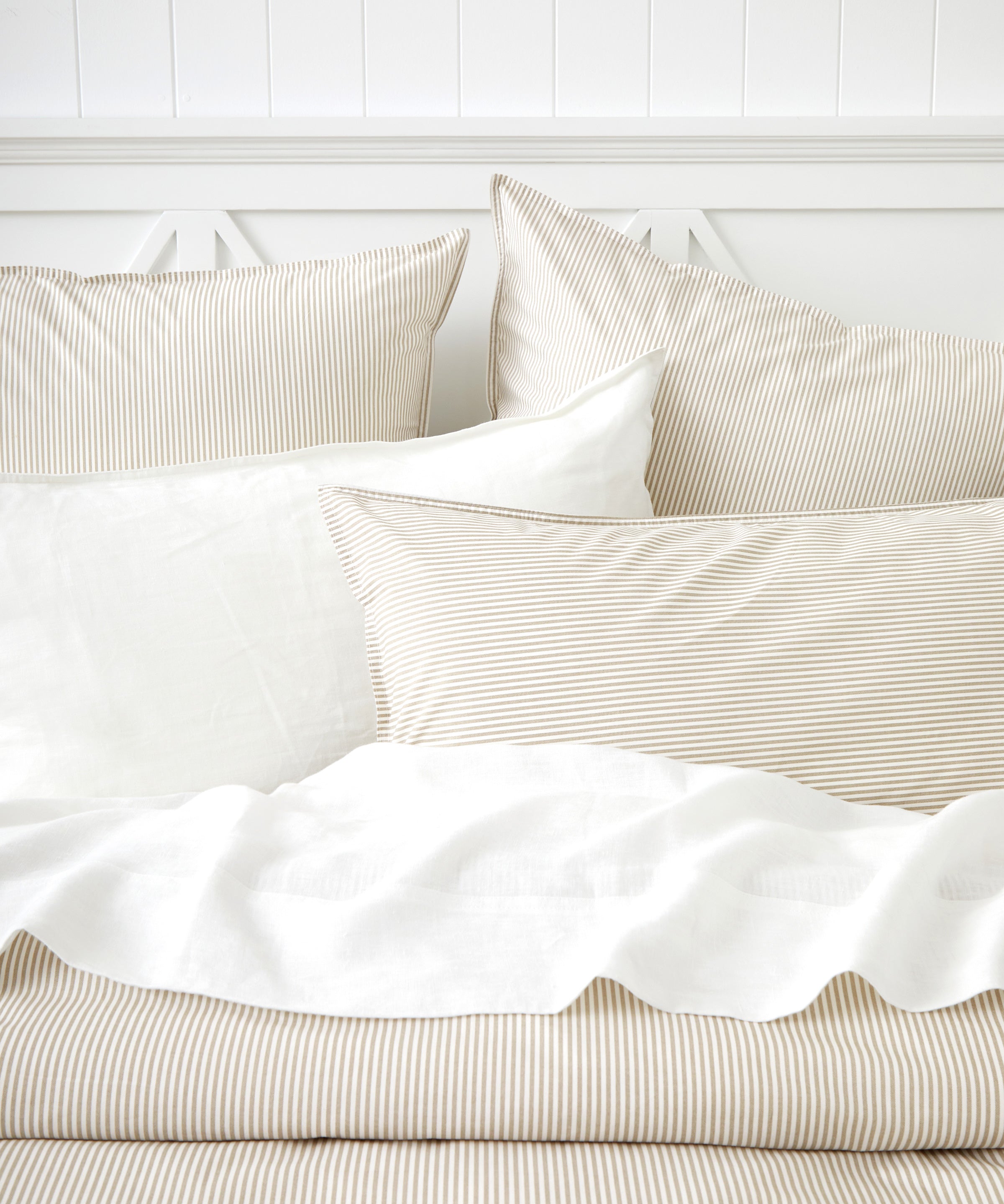 Purity Organic Cotton Duvet Cover Set | Natural Stripe-2