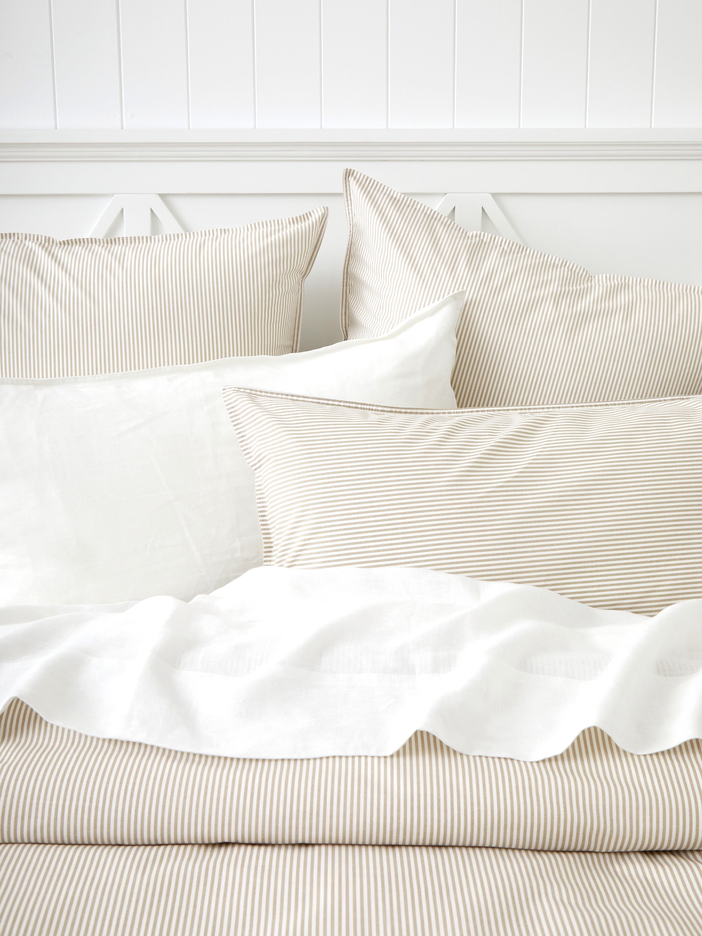 Purity Organic Cotton Duvet Cover Set | Natural Stripe-2