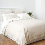 Purity Organic Cotton Duvet Cover Set | Natural Stripe-3