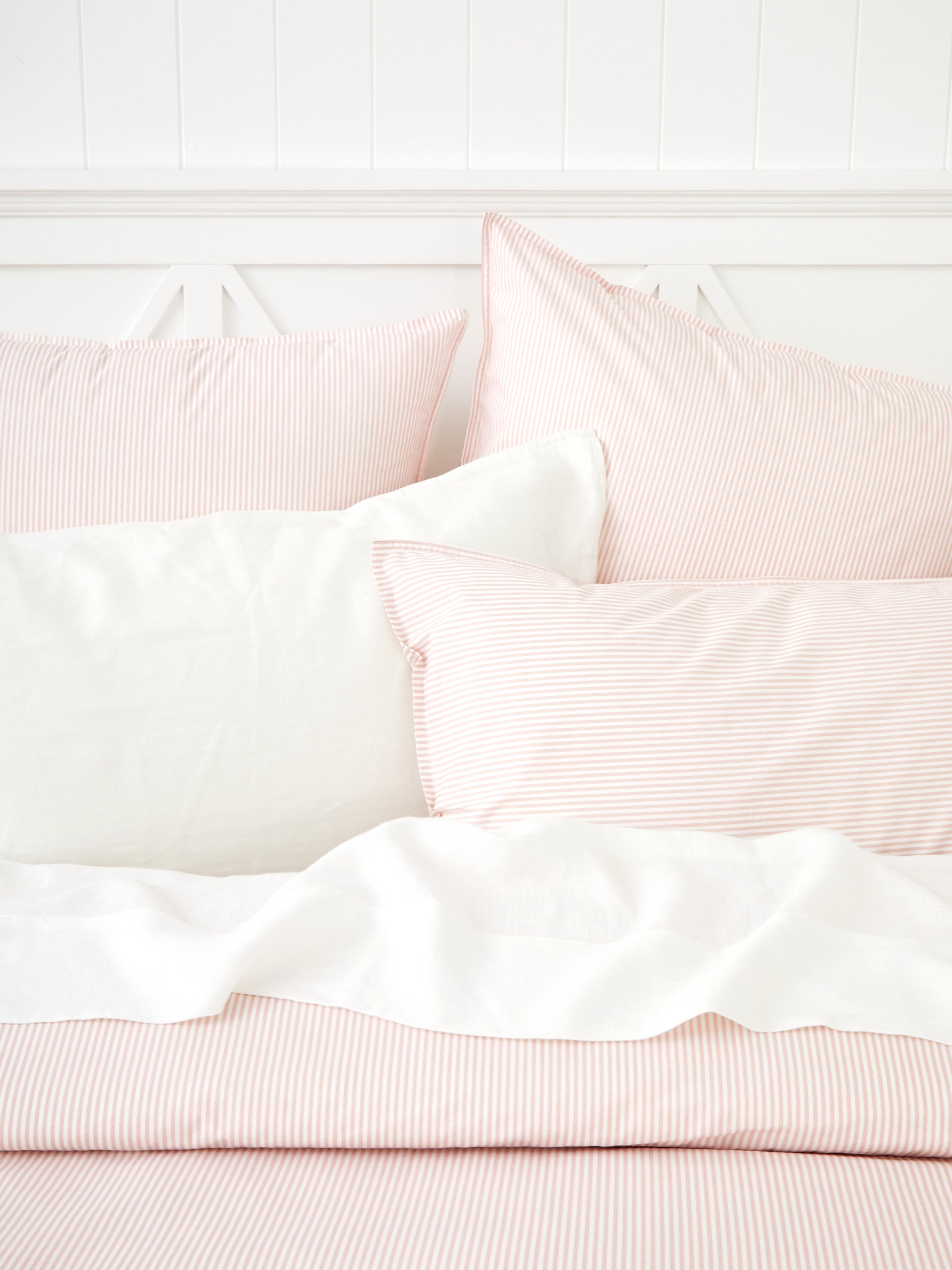 Purity Organic Cotton Duvet Cover Set | Pink Stripe-2