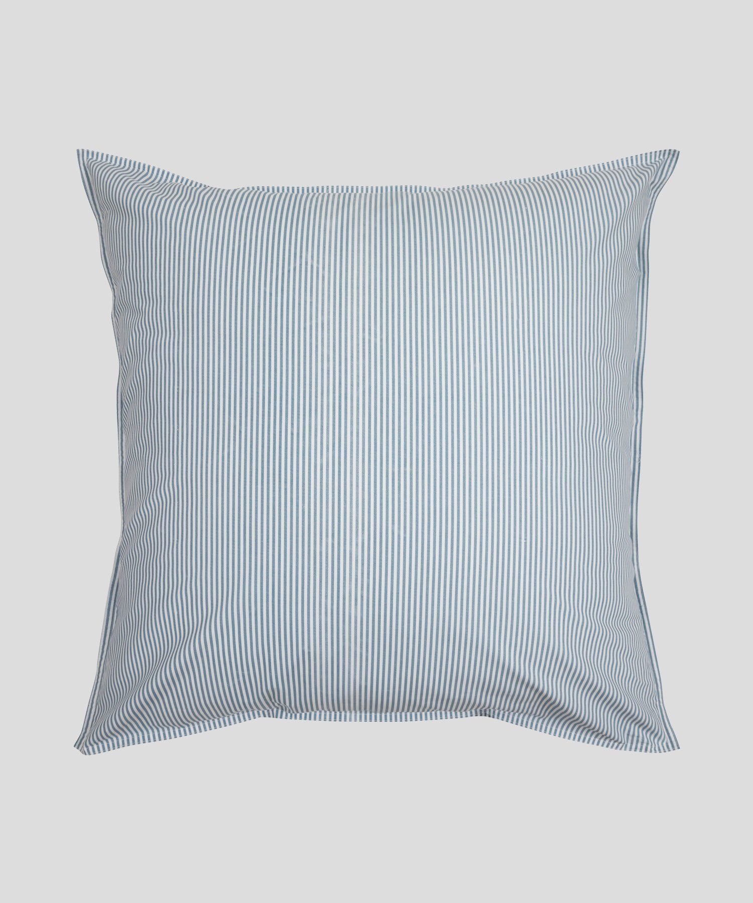 Purity Organic Cotton European Pillowcase | Blue Stripe-2