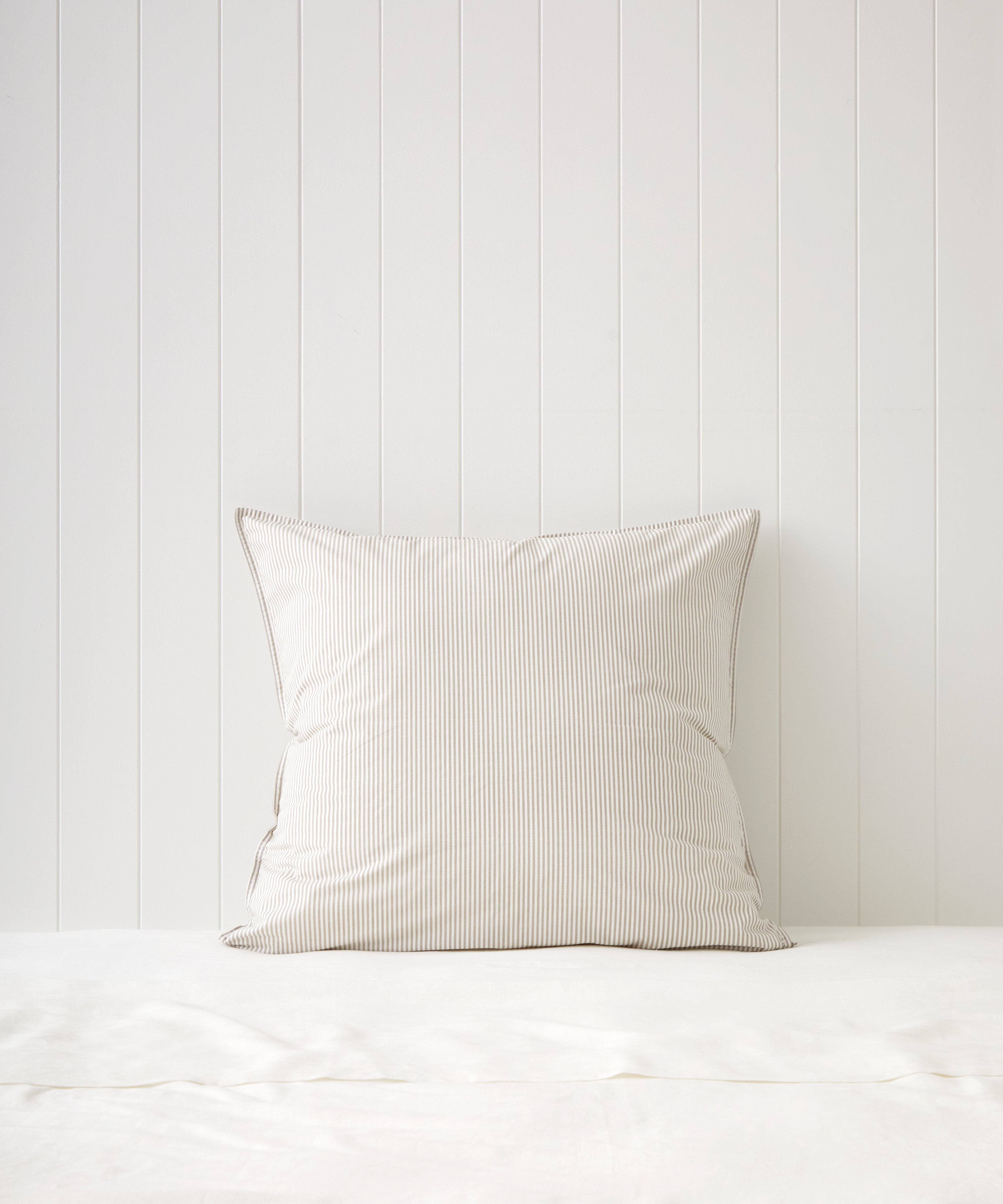 Purity Organic Cotton European Pillowcase | Natural Stripe-1