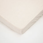 Purity Organic Cotton Fitted Cot Sheet | Natural Stripe-1
