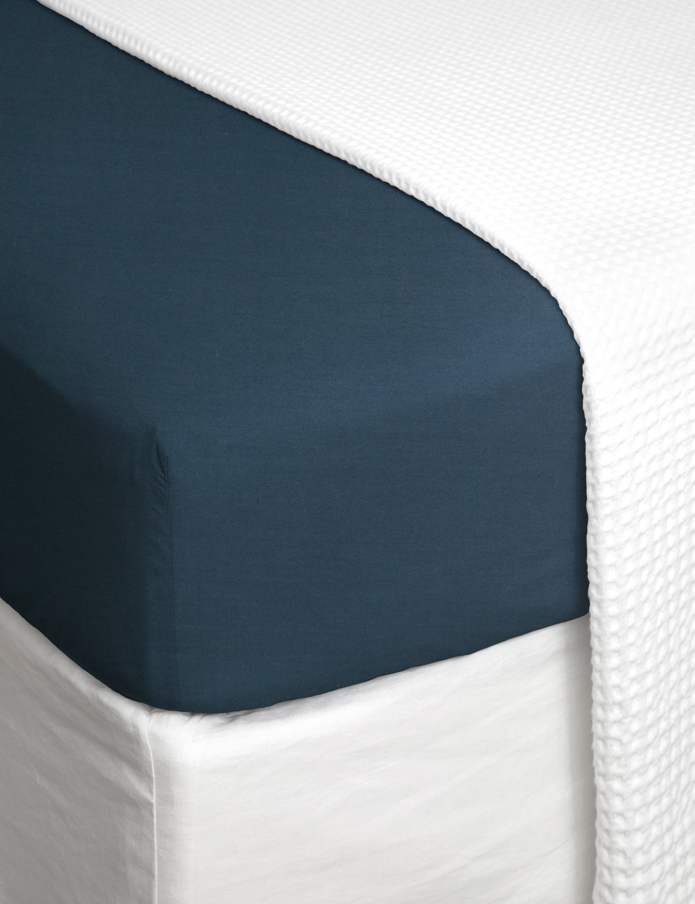 Purity Organic Cotton Fitted Sheet | Indigo-1