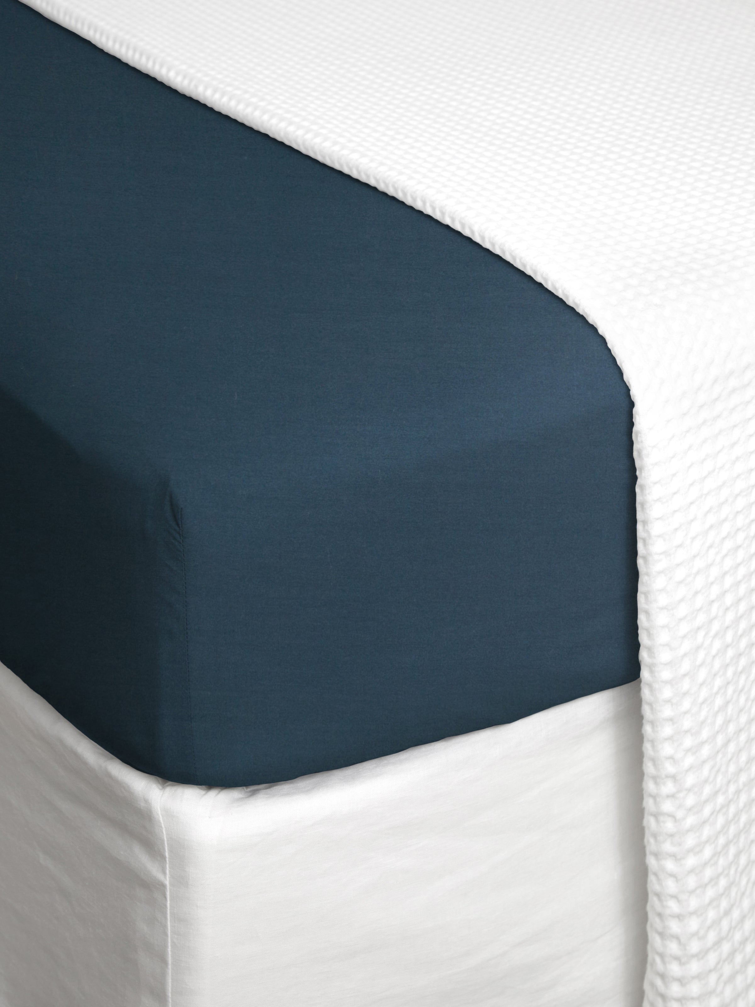 Purity Organic Cotton Fitted Sheet | Indigo-1