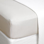 Purity Organic Cotton Fitted Sheet | Natural Stripe-1