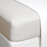 Purity Organic Cotton Fitted Sheet | Natural Stripe-1