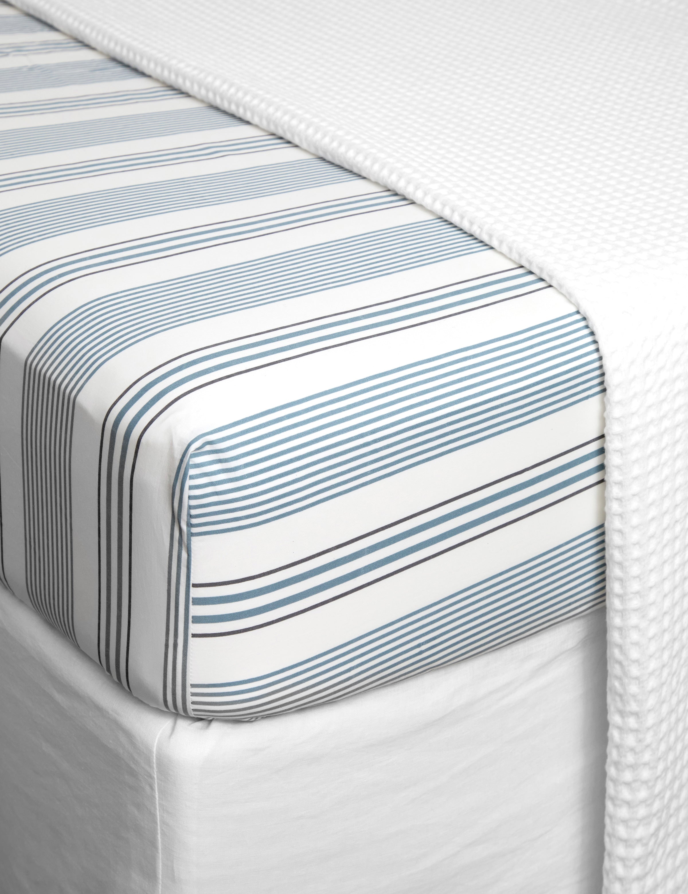 Purity Organic Cotton Fitted Sheet | Stripe-1