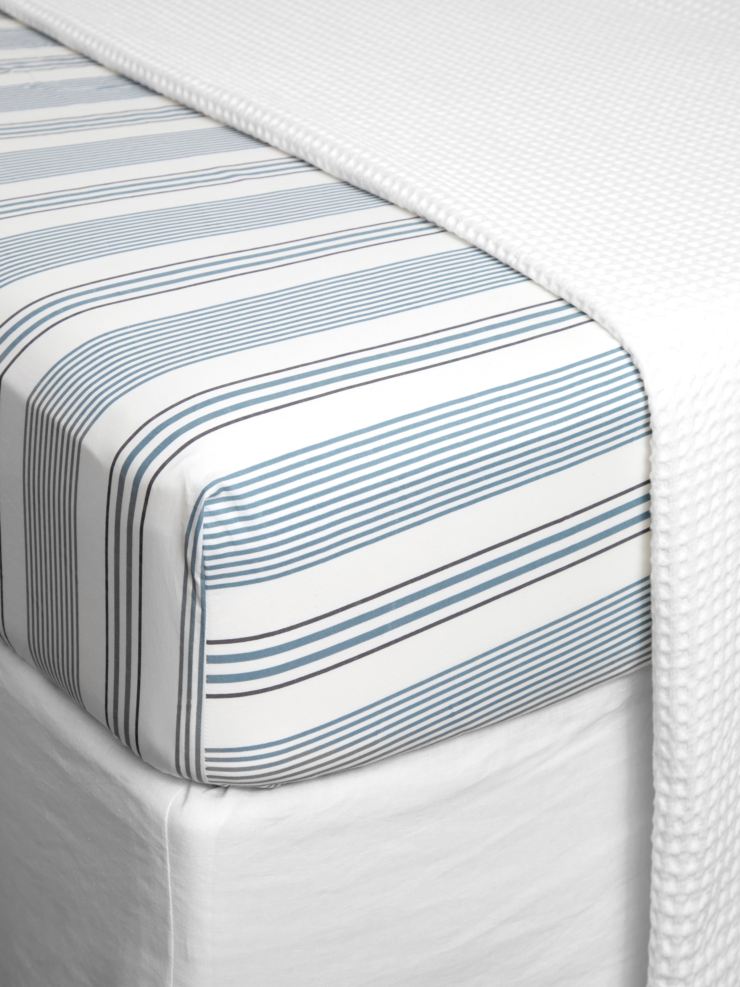 Purity Organic Cotton Fitted Sheet | Stripe-1