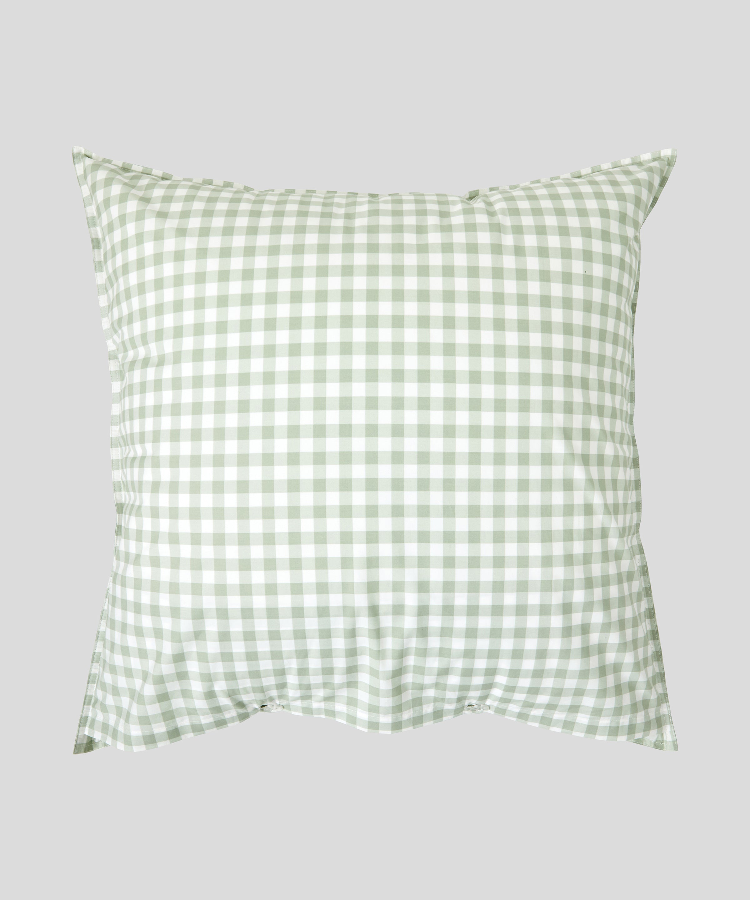 Purity Organic Cotton Gingham European Pillowcase | Green-3