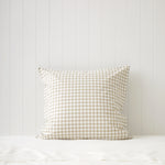 Purity Organic Cotton Gingham European Pillowcase | Natural-1