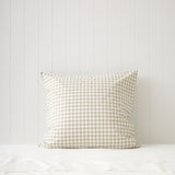 Purity Organic Cotton Gingham European Pillowcase | Natural-1