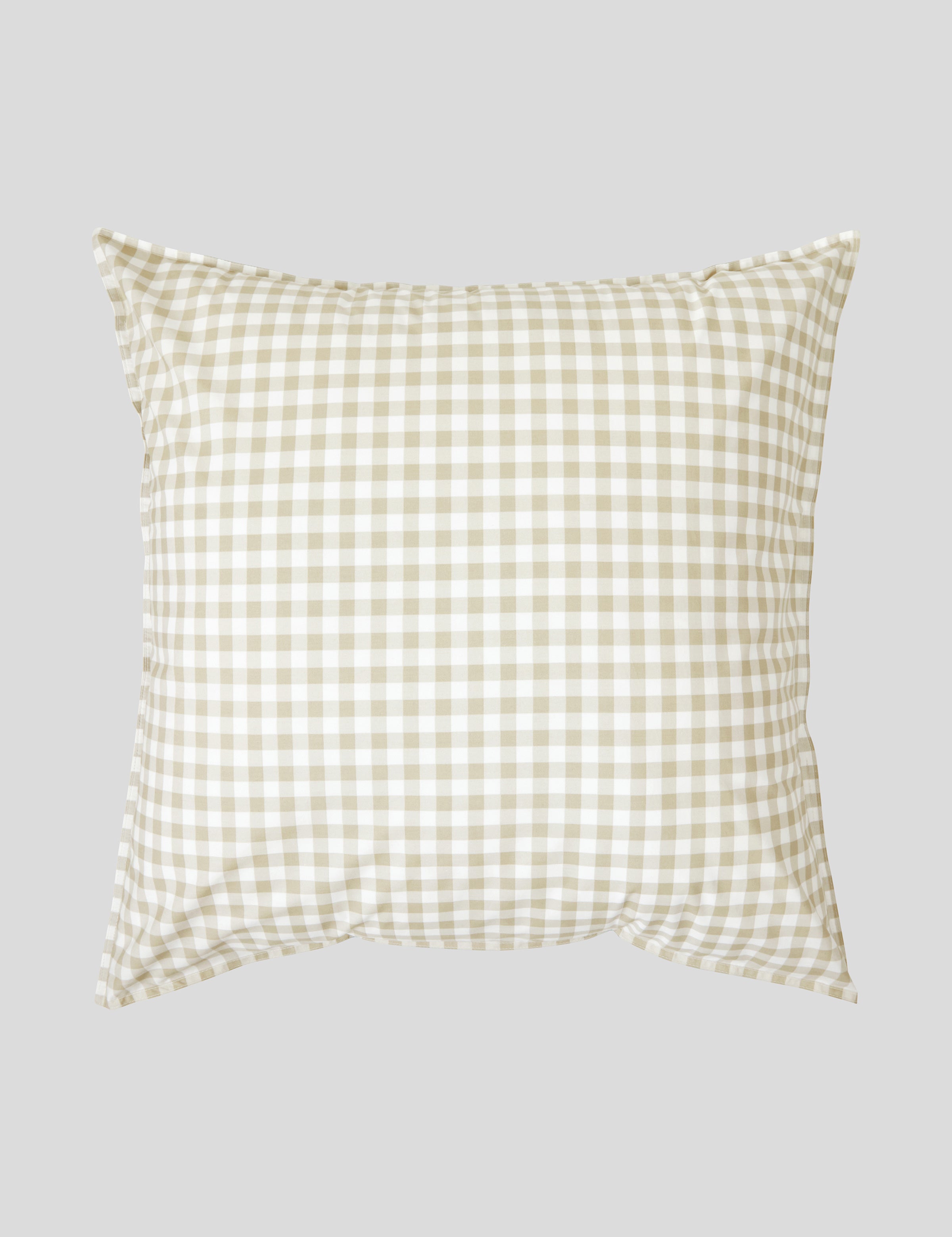 Purity Organic Cotton Gingham European Pillowcase | Natural-1