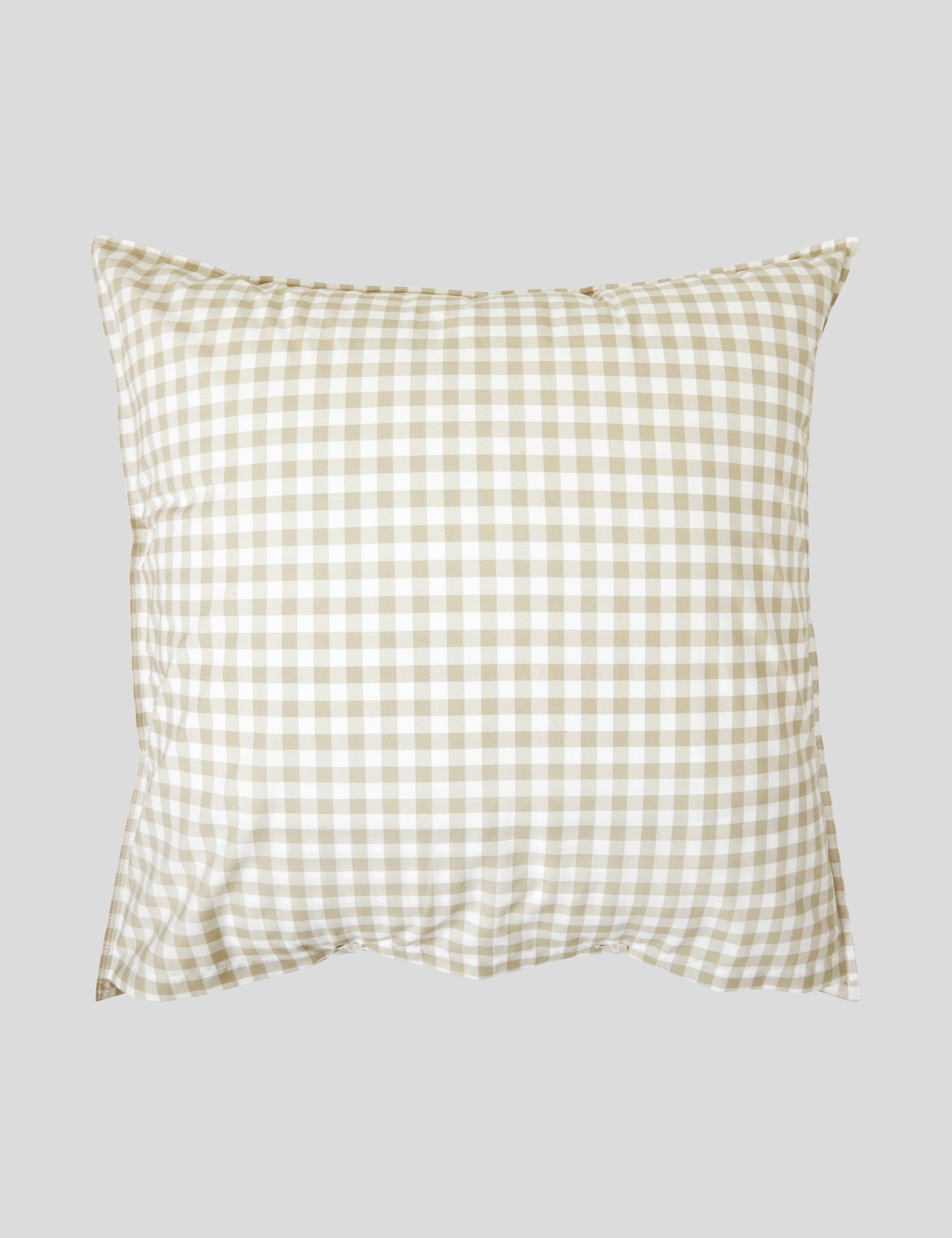 Purity Organic Cotton Gingham European Pillowcase | Natural-3
