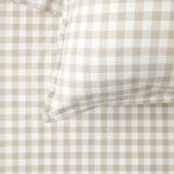 Purity Organic Cotton Gingham Sheet Set | Natural-2