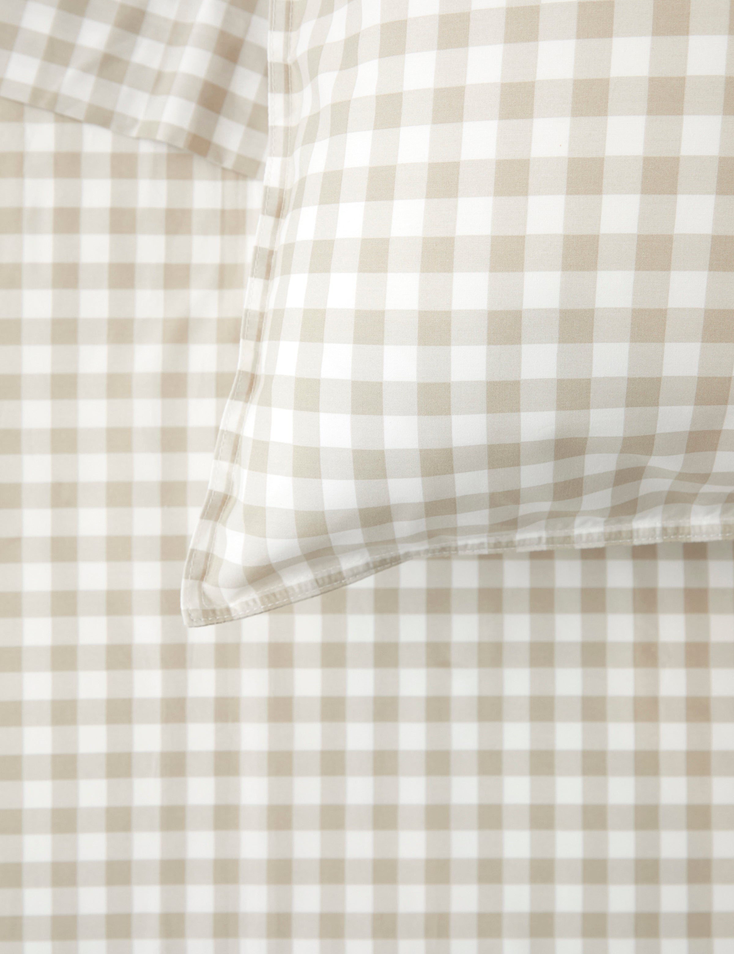 Purity Organic Cotton Gingham Sheet Set | Natural-2