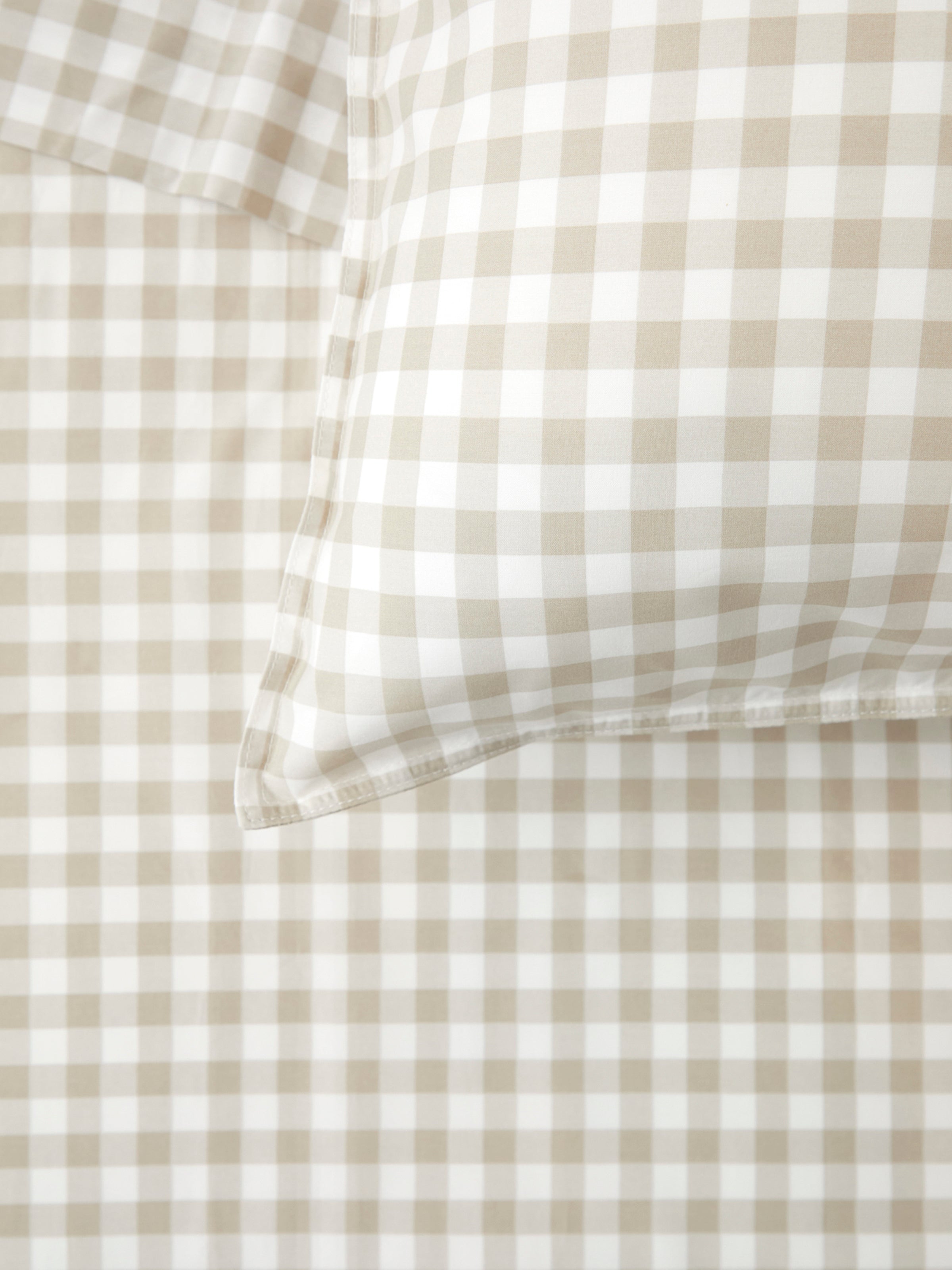 Purity Organic Cotton Gingham Sheet Set | Natural-2