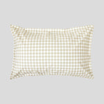 Purity Organic Cotton Gingham Standard Pillowcase Set | Natural-1