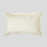 Purity Organic Cotton Gingham Standard Pillowcase Set | Natural-1