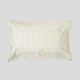 Purity Organic Cotton Gingham Standard Pillowcase Set | Natural-3