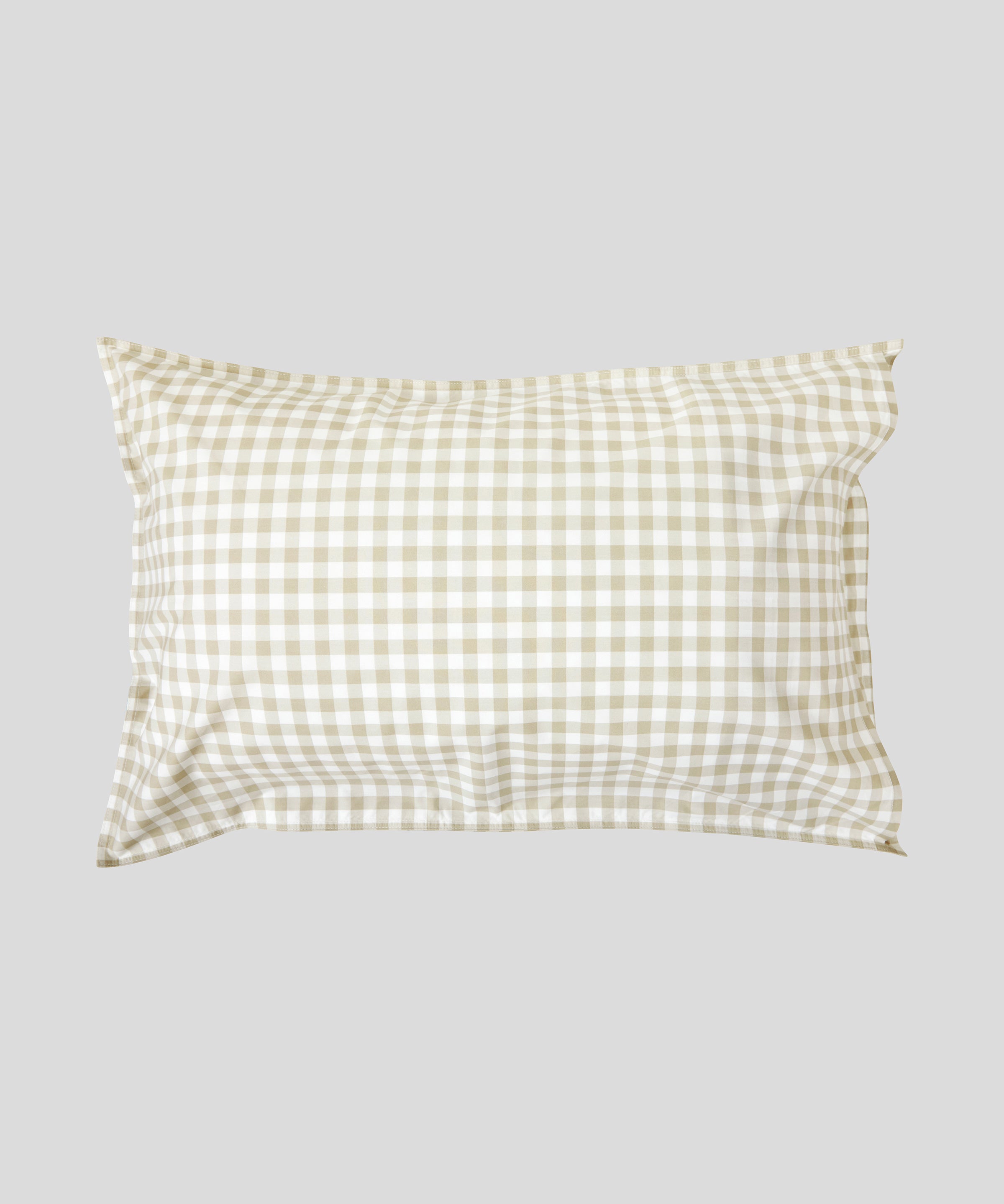 Purity Organic Cotton Gingham Standard Pillowcase Set | Natural-3