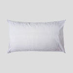 Purity Organic Cotton Lodge Pillowcase Set | Charcoal Stripe-2