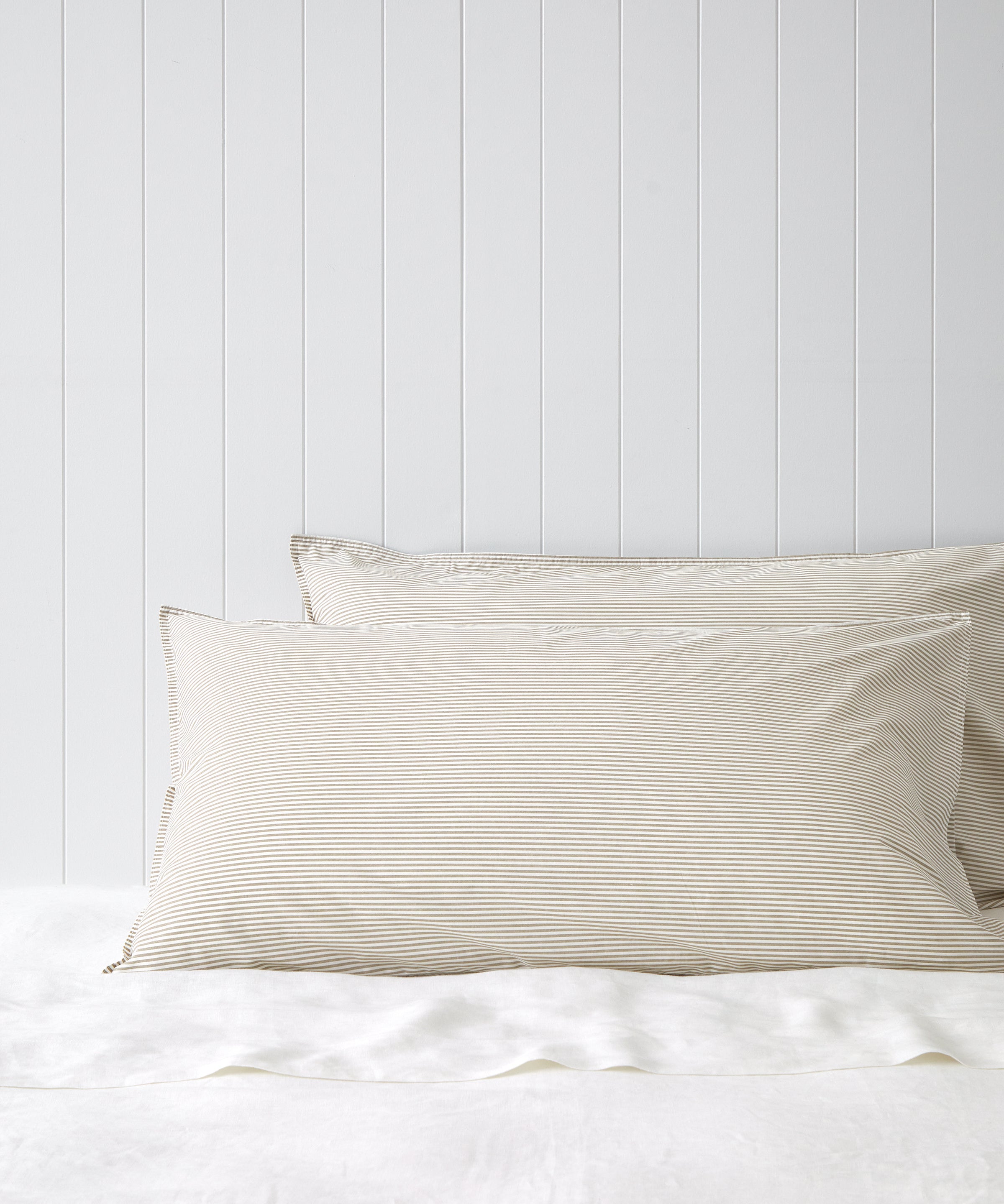 Purity Organic Cotton Lodge Pillowcase Set | Natural Stripe-1