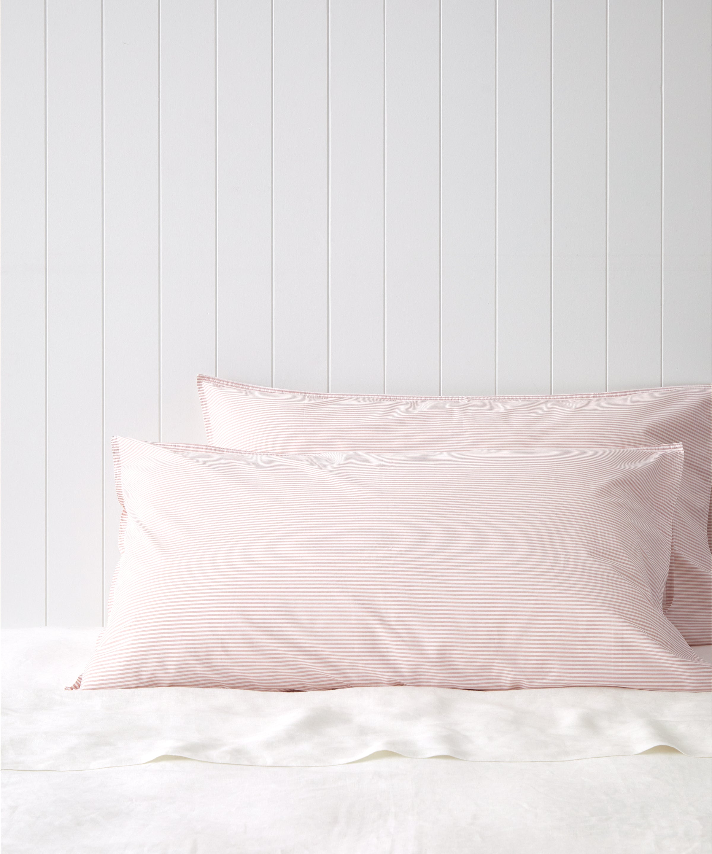 Purity Organic Cotton Lodge Pillowcase Set | Pink Stripe-1