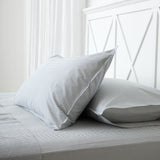 Purity Organic Cotton Sheet Set | Charcoal Stripe-1