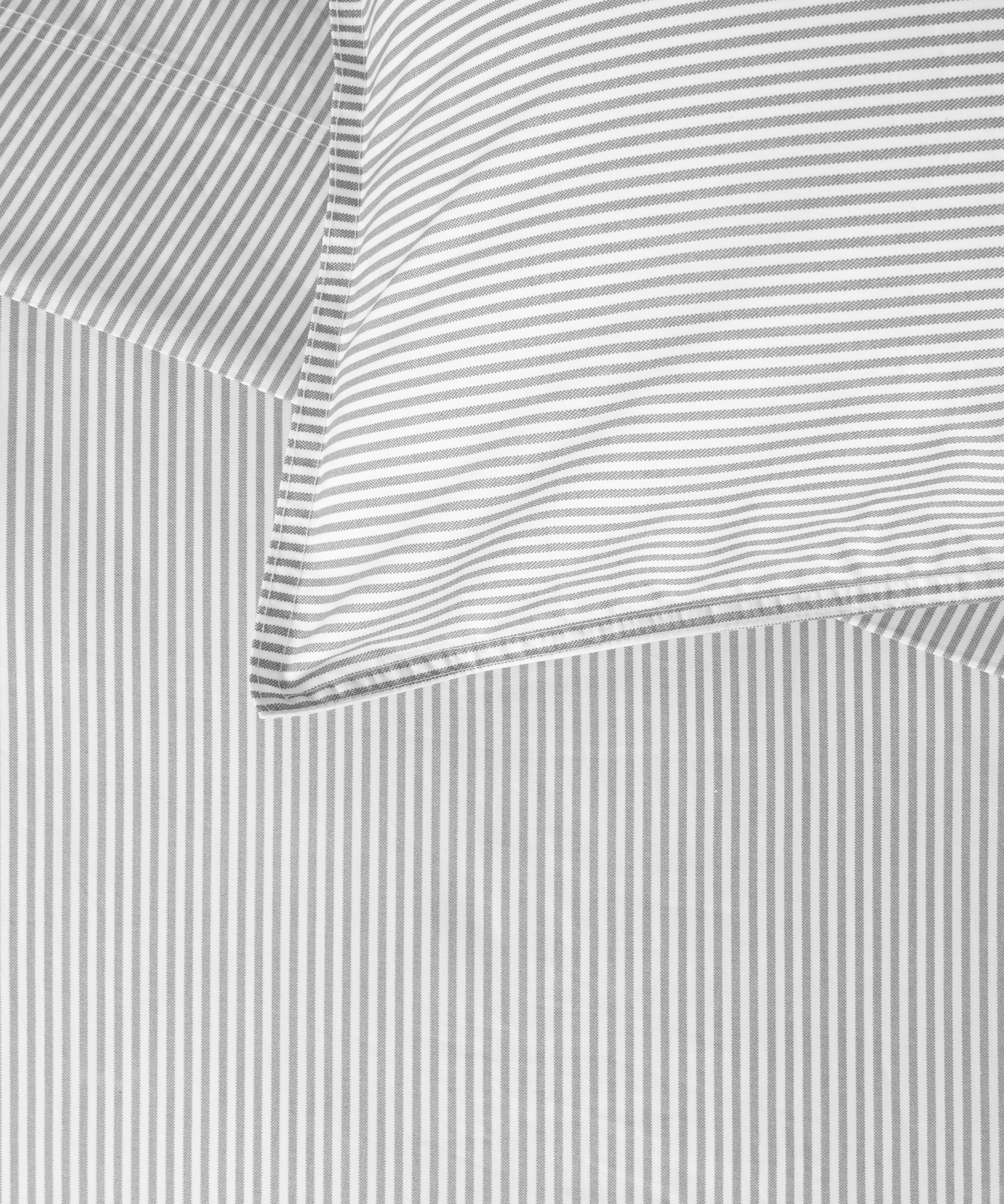 Purity Organic Cotton Sheet Set | Charcoal Stripe-2