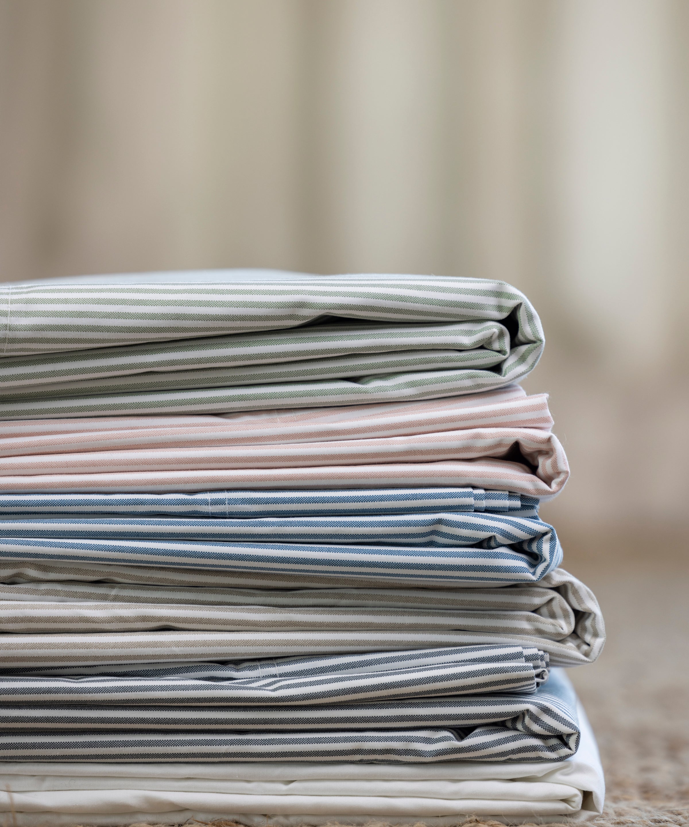 Purity Organic Cotton Sheet Set | Charcoal Stripe-3