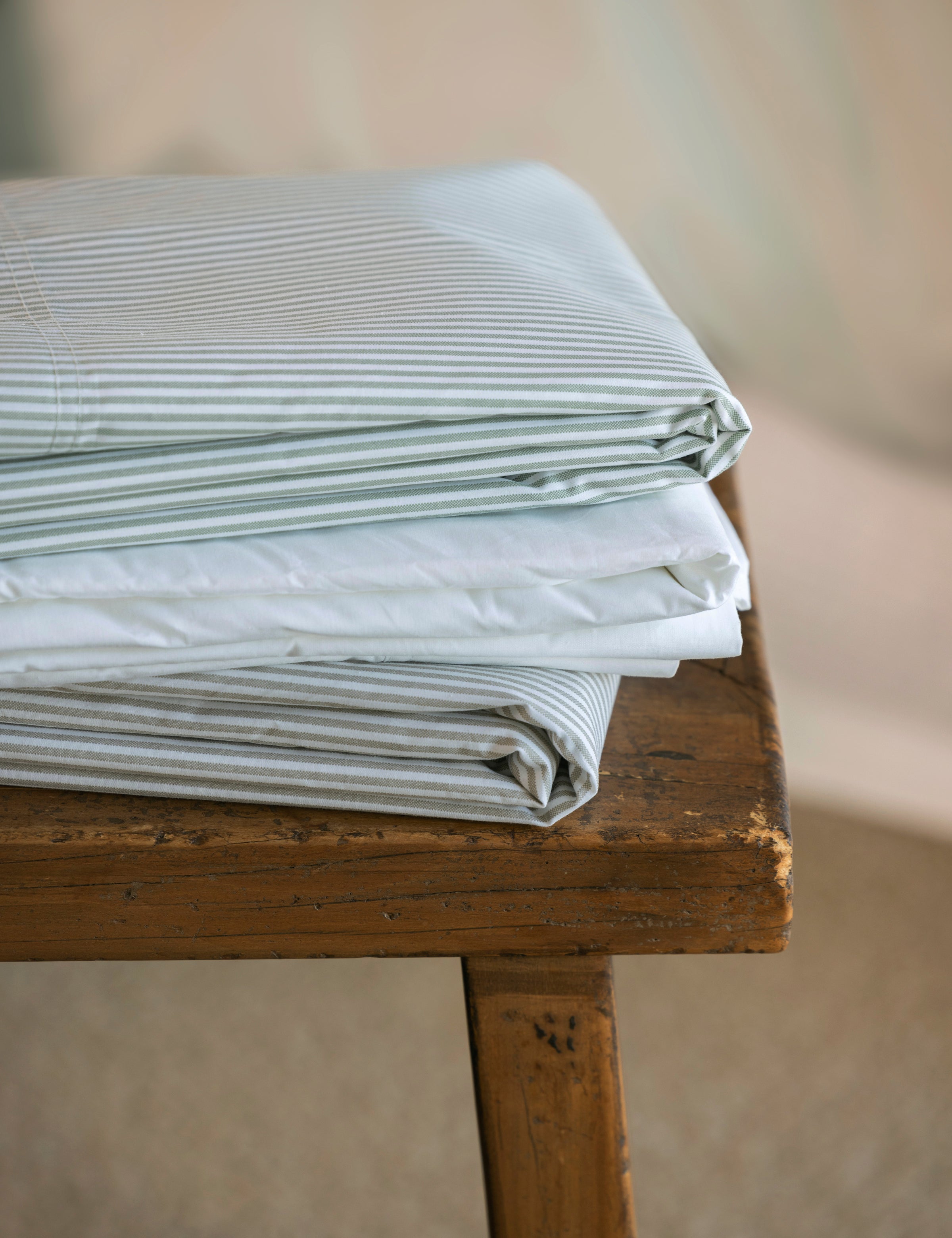 Purity Organic Cotton Sheet Set | Green Stripe-3