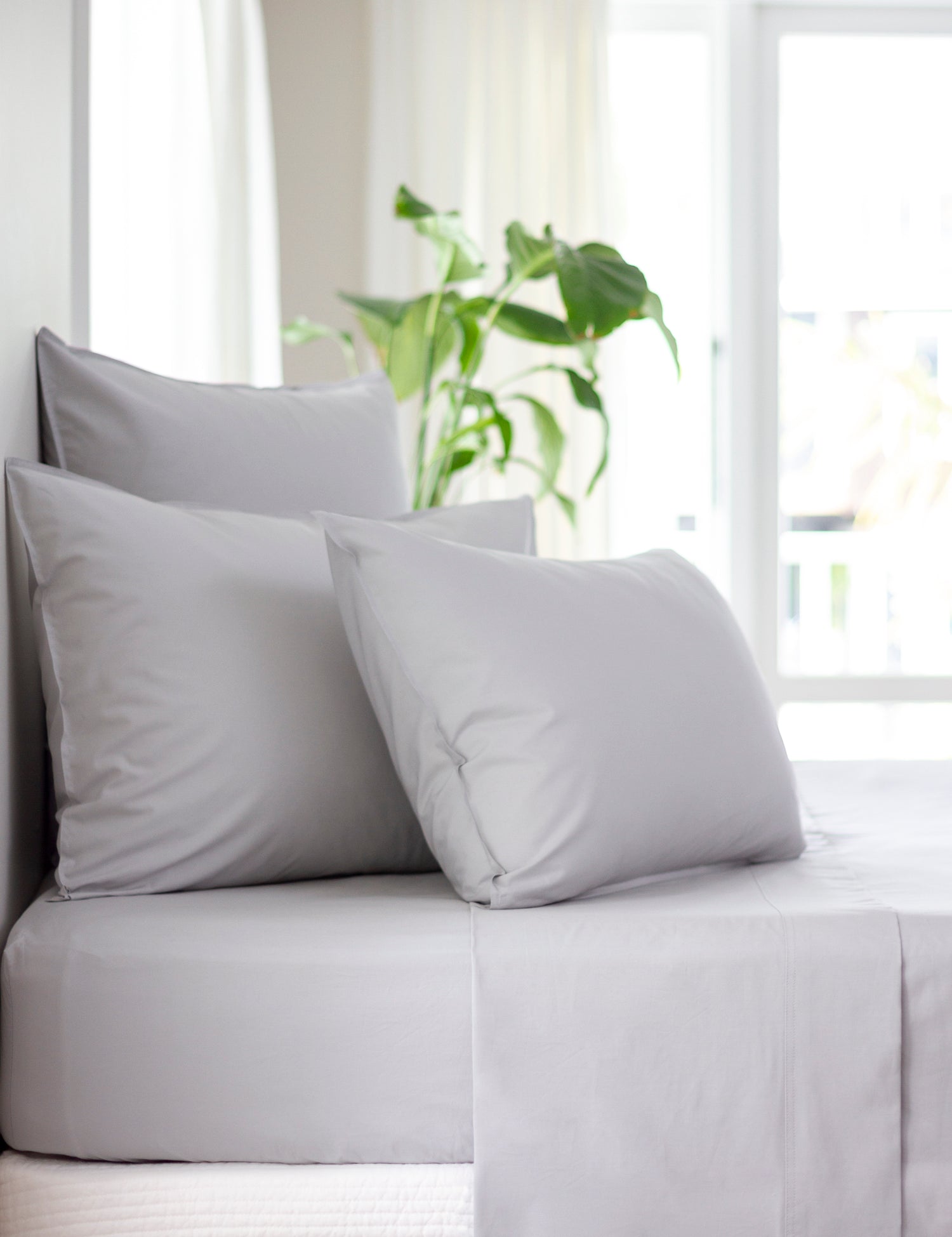 Purity Organic Cotton Sheet Set | Grey-1