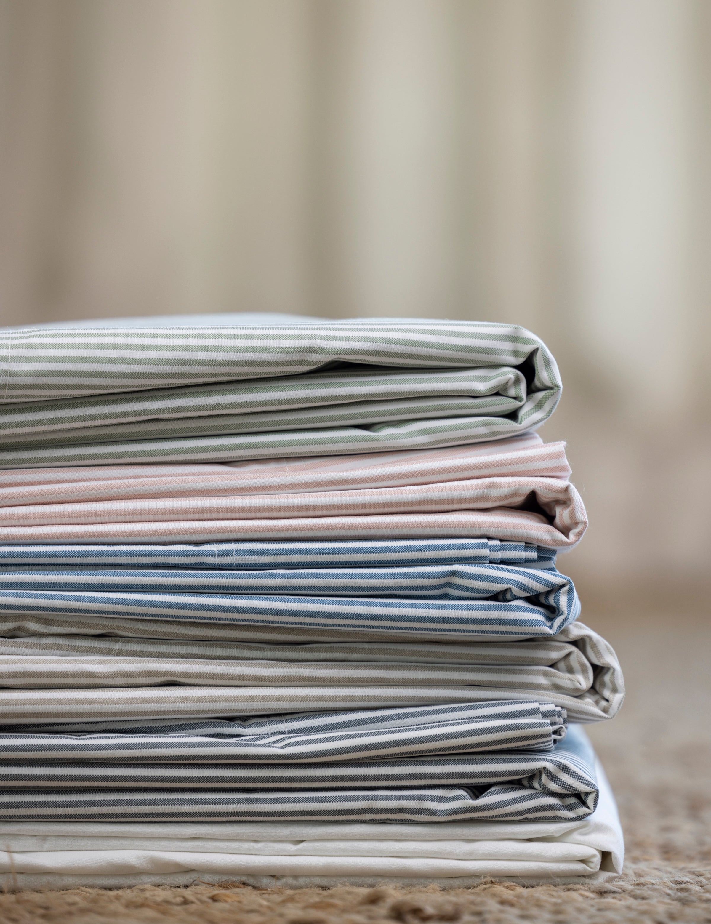 Purity Organic Cotton Sheet Set | Natural Stripe-3