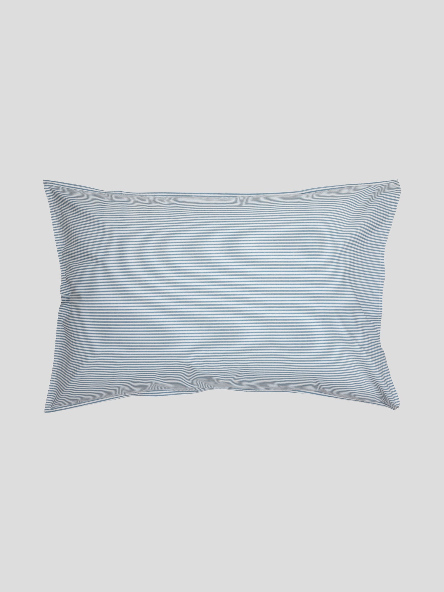 Purity Organic Cotton Standard Pillowcase Set | Blue Stripe-1